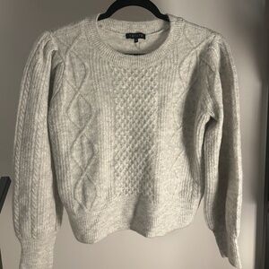 Light grey 1. State cable-knit sweater